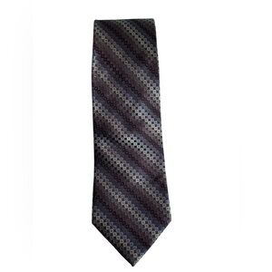 Perry Ellis Black and Gray Geometric Tie